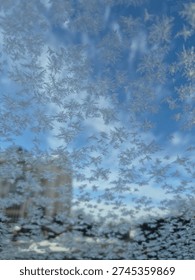 Frosty pattern on the window