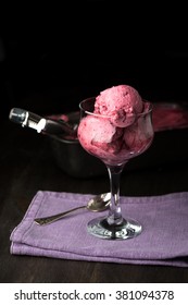 Froyo Icecream In A Serving Bowl Ready To Be Eaten