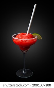 Frozen Alcoholic Drink With Strawberries 
