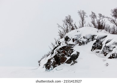 Frozen Bank Of The Torneträsk Lake