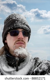 Frozen Beard  In The Snow