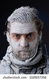 Frozen Bearded Man Without Glasses