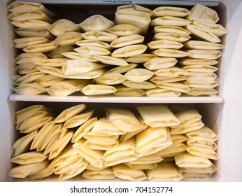 Frozen Breast Milk Storage Bags For  Baby In Refrigerator.