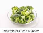 frozen broccoli on a plate