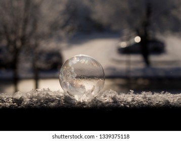 frozen bubbles , soap bubbles