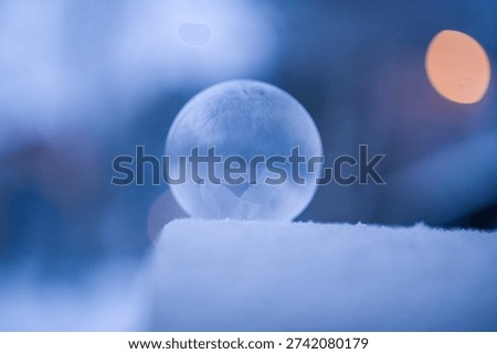 frozen bubles from bubble blower