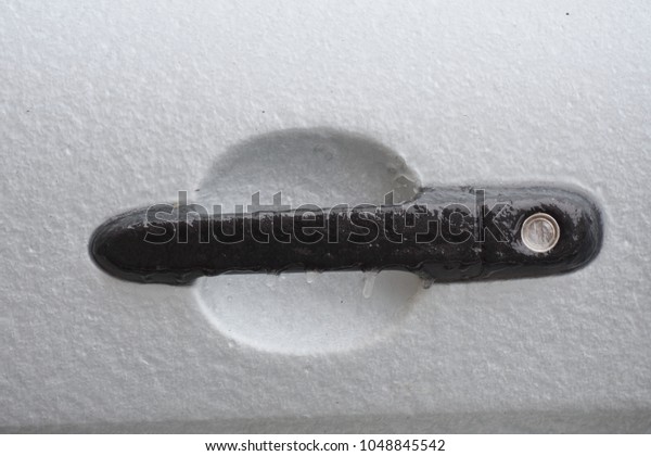 Frozen Car Door Lockwhite Car Stock Photo Edit Now 1048845542
