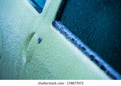 Frozen Car Door In Winter