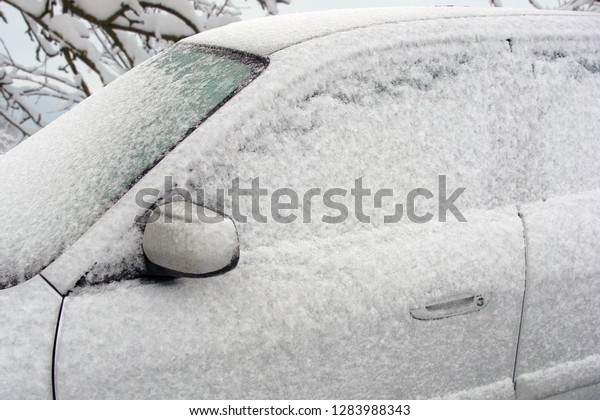 Frozen Car Doors Windows Covered Icy Stock Photo Edit Now