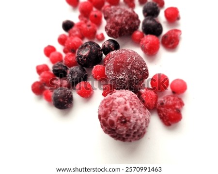 Similar – Image, Stock Photo Frozen cherries and raspberries in cherry red and raspberry red for the delicious fruit cake in Wettenberg Krofdorf-Gleiberg near Giessen in Hesse