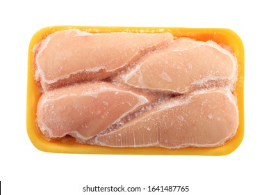 
Frozen Chicken Meat On A White Background