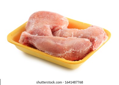 
Frozen Chicken Meat On A White Background