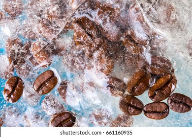 Frozen coffee beans