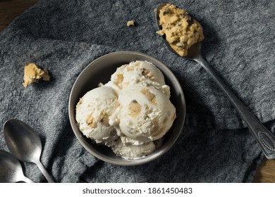 Frozen Cookie Dough Ice Cream Ready to Eat for Dessert