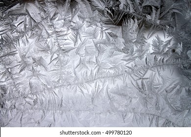 Frozen Crystals On Window