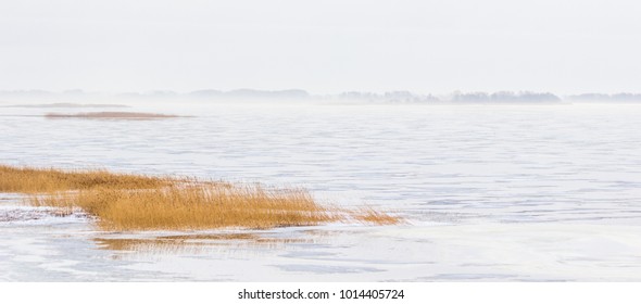 Frozen  Curonian Lagoon 