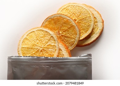Frozen and dried orange slices