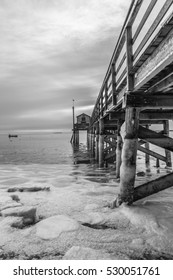 Frozen Duxbury Bay. 