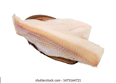 Frozen Fillet Of Cod Isolated On White