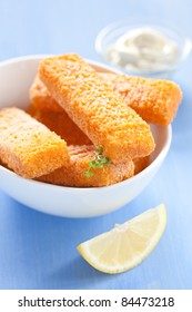 Frozen Fish Fingers With Lemon And Remoulade Sauce