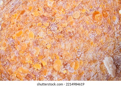 Frozen Foods, Macro Of A Pepperoni Slice Texture