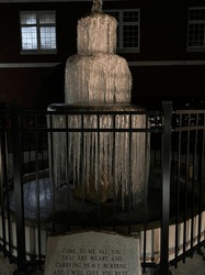 Frozen Fountain In Tryon,North Carolina