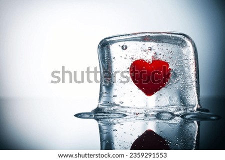 Frozen Heart - Water Ice Cube Love Valentine's Day