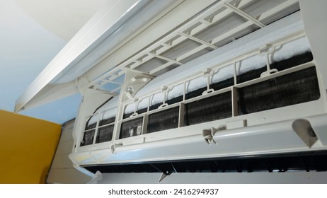 Frozen or Ice in the air conditioning. Problems with home cooling systems are caused by leaks in heating pipes, hot and cool coils, air pressure, and chemicals.