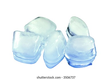 Frozen Ice Cubes Reflection Isolated On Stock Photo 3506737 | Shutterstock