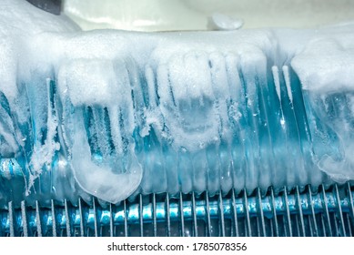 Frozen Ice On Refrigerator Grill  