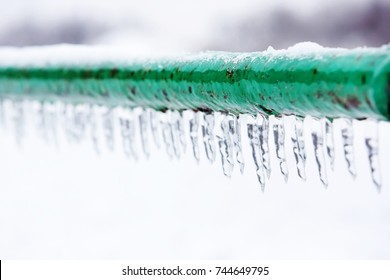 Frozen Icy Down Pipe, Icicles