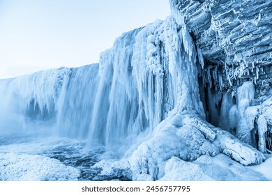 Frozen Jagala Falls - The Niagara Falls of Estonia - Powered by Shutterstock