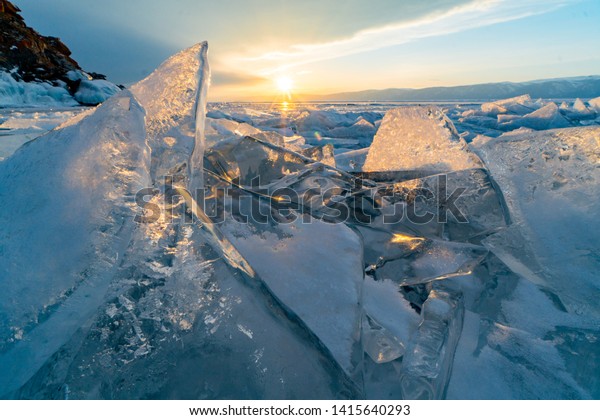 Frozen Lake Baikal Siberia Russia Stock Photo Edit Now