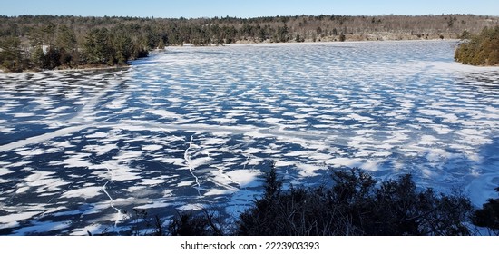 Frozen Lake Frontenac Ontario Canada