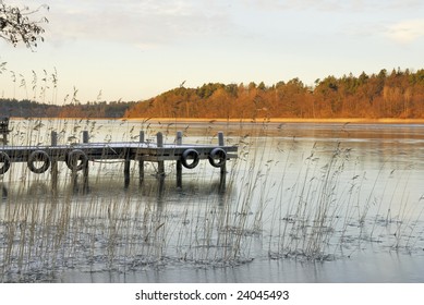 A Frozen Lake Malaren In Sweden.