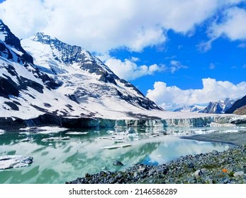 Frozen lake situated at the 4200M high latitude of thallo pass KPK Pakistan.