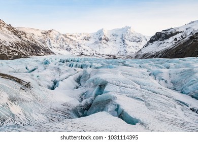 Frozen Landscape At Vatnajokull Glacier, Iceland