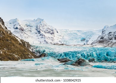 Frozen Landscape At Vatnajokull Glacier, Iceland