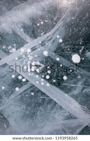 frozen methane bubbles