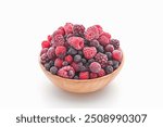 frozen mixed berry on white background