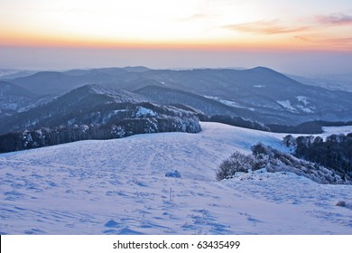 Frozen Mountain Tundra Scenery