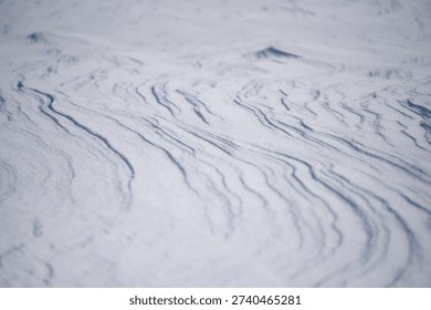 Frozen patterns form on the surface of a lake in Michigan