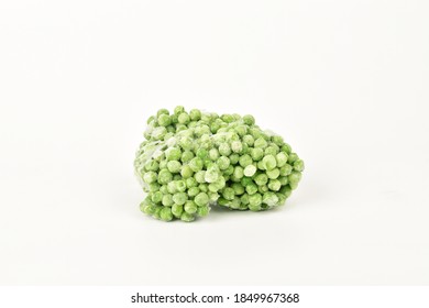 Frozen Peas Isolated On White Background, 