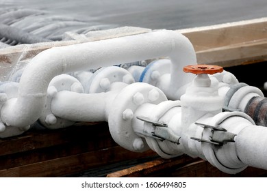 Frozen Pipes In Winter Cold