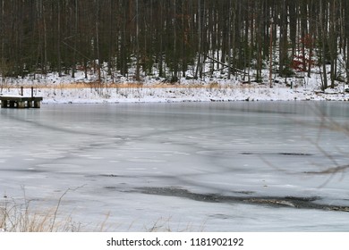 Frozen Pond In Winter