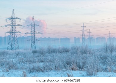 Frozen Power Lines.