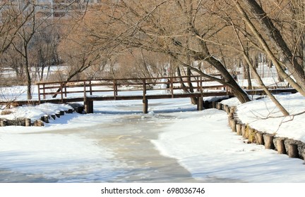 Frozen river.
