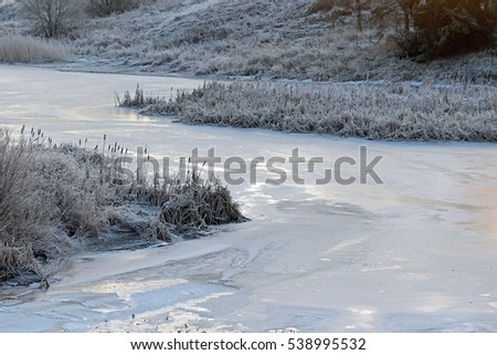 Similar – Image, Stock Photo quiet winter landscape