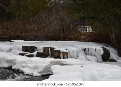 Frozen River In Thunder Bay