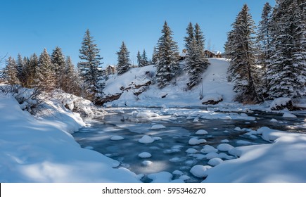 Frozen River In Vail, Colorado